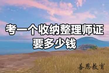 考一个收纳整理师证要多少钱「费用详解」