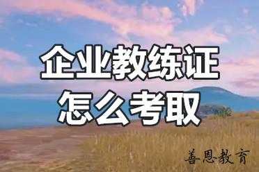 企业教练证怎么考取？企业教练报名条件